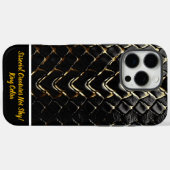 自然の芸術性を示す輝くヘビの革 Case-Mate iPhoneケース (裏面 (横))