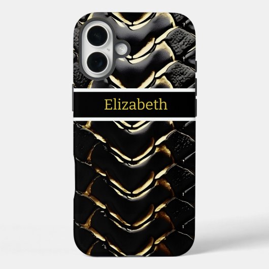 自然の芸術性を誇示するギラギラの蛇皮 Case-Mate iPhoneケース (裏面)