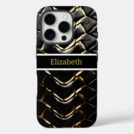 自然の芸術性を誇示するギラギラの蛇皮 Case-Mate iPhoneケース (裏面)