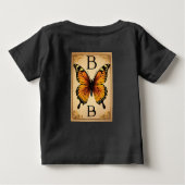 自然の芸術性：蝶の標本 ベビーTシャツ (裏面)