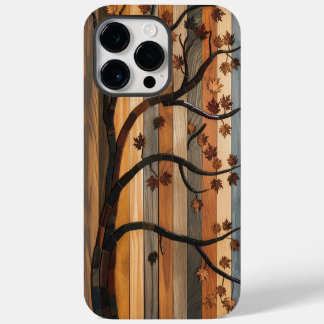 自然の芸術:木製プランクトリーのモザイクの電話ケース iPhone 14 PRO MAXケース