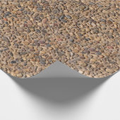 自然の荒い小石は細字印刷に投石します ラッピングペーパー (角)