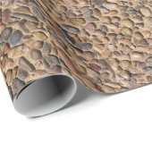 自然の荒い小石は細字印刷に投石します ラッピングペーパー (ロールコーナー)