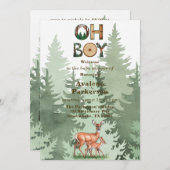 自然の表情:おお坊ちゃんシャワー 招待状 (正面/裏面)