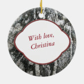 自然の装飾的な石の調節可能な文字2の側面 セラミックオーナメント (裏面)