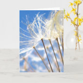 自然の詩シリーズの詩を添えたグリーティングカード  キュンとときめくタンポポの綿毛 カード (黄色い花)