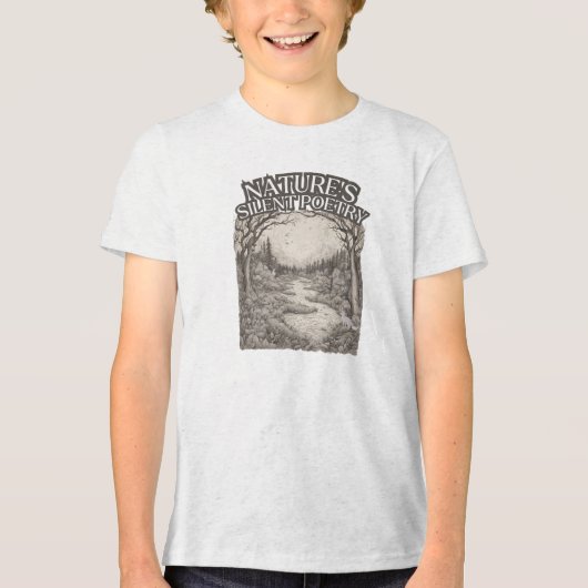 自然の詩静か トライブレンドＴシャツ (正面)