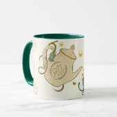 自然の調和フェコア茶時グラフィックアート マグカップ (正面左)