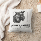 自然の調和、トラと蝶 クッション (ブランケット)