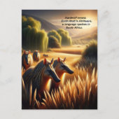 自然の調和:フィールドのAardwolf Frolicking ポストカード (正面)