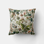 自然の調和：植物性シームレスパターン クッション (裏面)