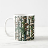 自然の調和:植物性シームレスパターン コーヒーマグカップ (左)