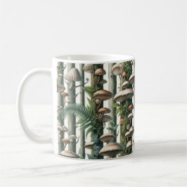 自然の調和：植物性シームレスパターン コーヒーマグカップ