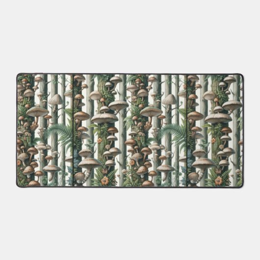 自然の調和:植物性シームレスパターン デスクマット (正面)