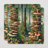 自然の調和：植物性シームレスパターン 招待状 (正面/裏面)