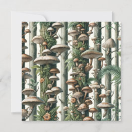 自然の調和：植物性シームレスパターン 招待状