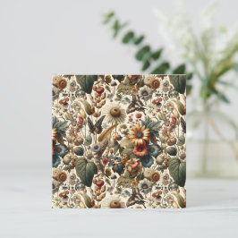 自然の調和：植物性シームレスパターン 招待状