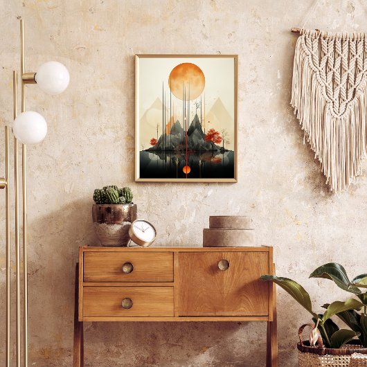 自然の調和：穏やかなシーン ポスター