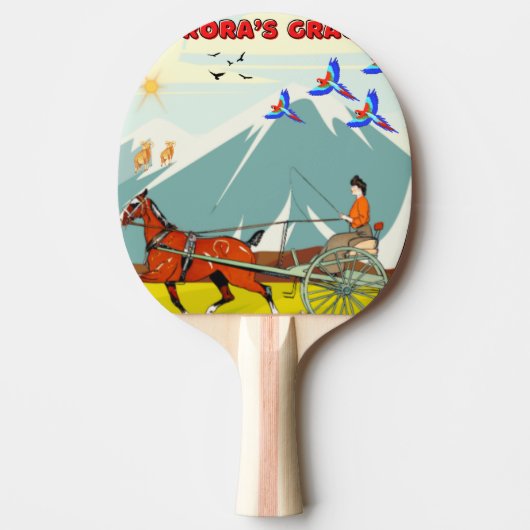 自然の輝き、強化調和 卓球ラケット (正面)