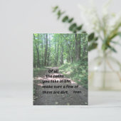 自然の道に関する引用文 ポストカード (スタンド正面)