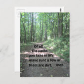 自然の道に関する引用文 ポストカード (正面/裏面)