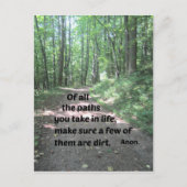 自然の道に関する引用文 ポストカード (正面)