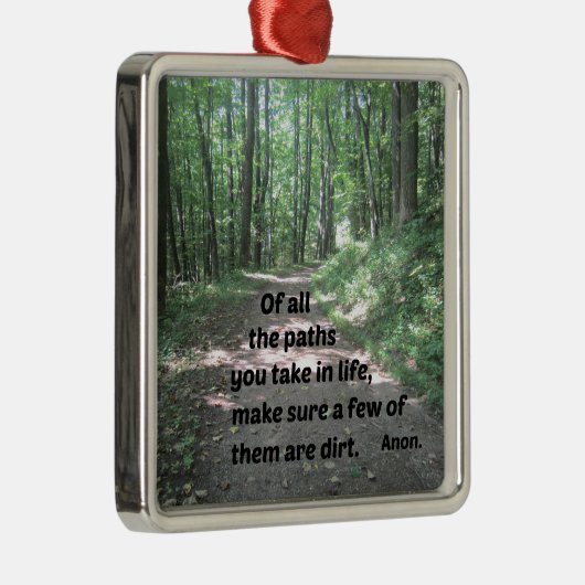 自然の道に関する引用文 メタルオーナメント (右)