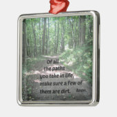 自然の道に関する引用文 メタルオーナメント (左)