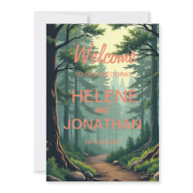 自然の道：穏やかな結婚式の招待状