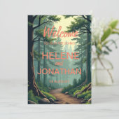 自然の道：穏やかな結婚式の招待状 招待状 (スタンド正面)