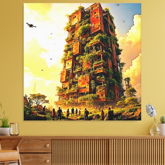 自然の都市返還 キャンバスプリント (インサイチュ (リビング))