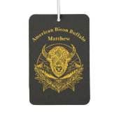 自然の金ゴールドの複雑なイラストレーション カーエアーフレッシュナー (正面)