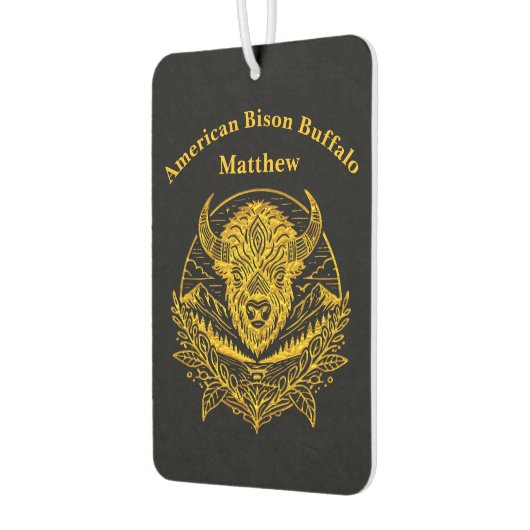 自然の金ゴールドの複雑なイラストレーション カーエアーフレッシュナー (左)