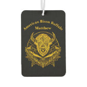 自然の金ゴールドの複雑なイラストレーション カーエアーフレッシュナー (裏面)