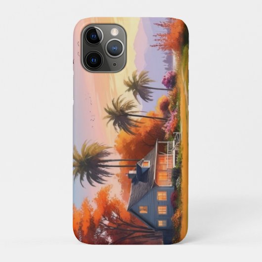 自然の風景と湖とヤシの木–34219 Case-Mate iPhoneケース (裏)