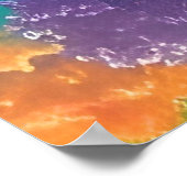 自然の風景と湖、コテージ、秋 ポスター (角)