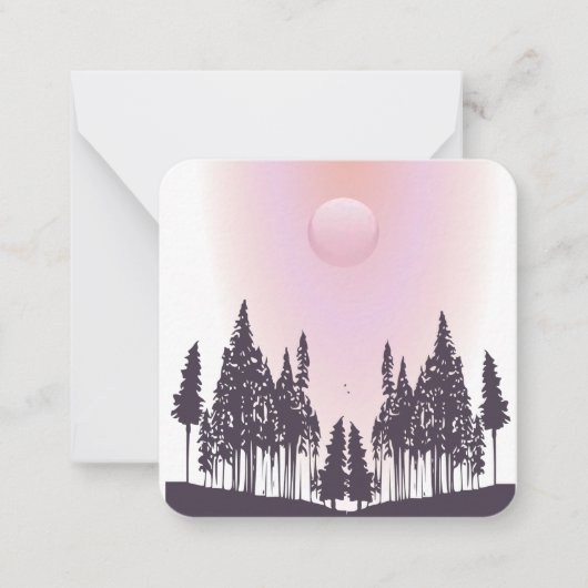 自然の風景のメモカード ノートカード (正面)