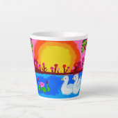 自然の風景マグカップ カフェラテマグ (正面)
