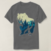 自然の風景木は愛森林の動物Beを負担 Tシャツ (デザイン正面)