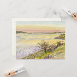 自然の風景水彩画絵画術