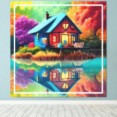 自然の風景38566秋 キャンバスプリント (インサイチュ (ウッドフロア))