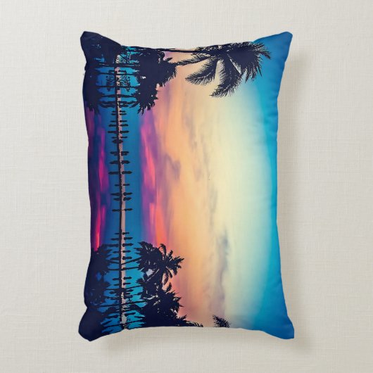 自然の風景（プールパームツリー付き）–25925 アクセントクッション (正面(垂直))