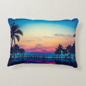 自然の風景（プールパームツリー付き）–25925 アクセントクッション (裏面)