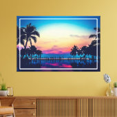 自然の風景（プールパームツリー） キャンバスプリント (インサイチュ (リビング))