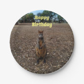 「自然の饗宴：ワラビーのおやつのときの休憩」 ペーパープレート (正面)