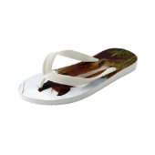 「自然の香り：栗の馬とバンクシア。 キッズビーチサンダル (アングル)