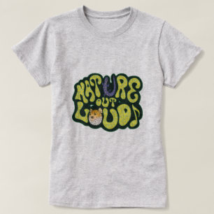 自然の騒々しい女性のティーのフルカラーのロゴ Tシャツ