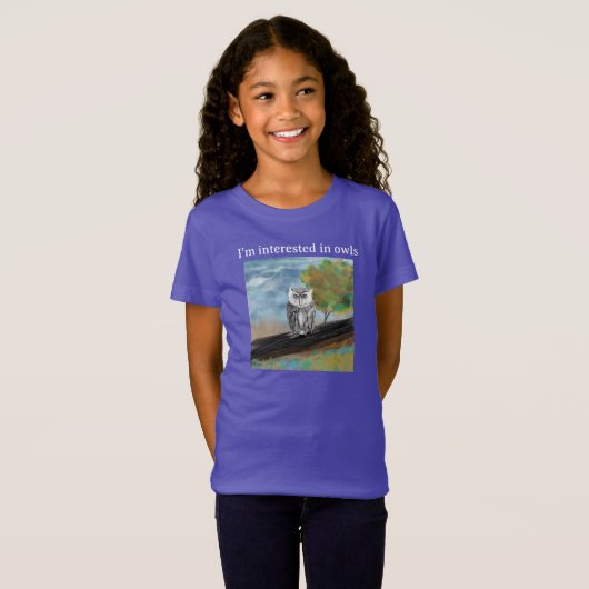 自然の驚異 シーズンオウルペインティング Tシャツ (正面フル)