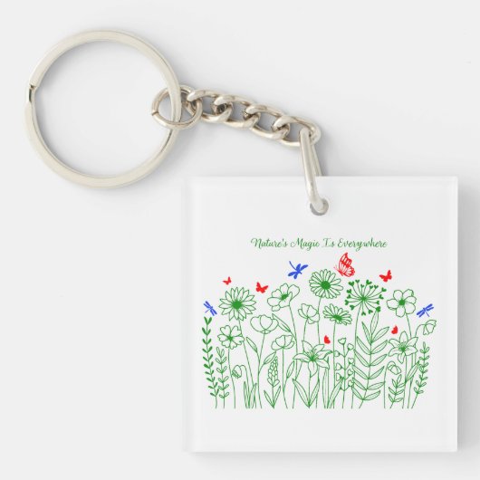 自然の魔法はどこにでもある キーホルダー (正面)