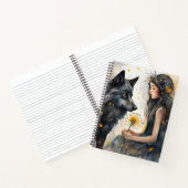 自然の魔法：ブラックウルフの秘密 ノートブック (内部)